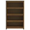 vidaXL Knjižna omara medeno rjava 80x35x126 cm trdna borovina