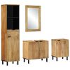 vidaXL 4 kosi kopalni&scaron;kega pohi&scaron;tva Brown Solid Wood Mango