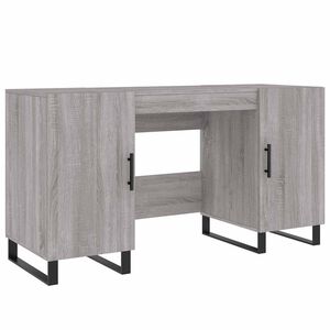 vidaXL Pisalna miza siva sonoma 140x50x75 cm inženirski les