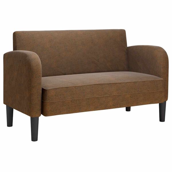 vidaXL Loveseat kavč rjava 110 cm umetno usnje