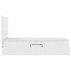 vidaXL Postelja s shranjevanjem Bela 90 x 200 cm Umjetno usnje