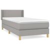 vidaXL Box spring postelja z vzmetnico svetlo siva 80x200 cm blago