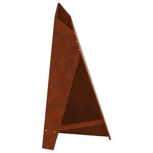 vidaXL Ogenj Rjava 58 x 40 x 100 cm Vremensko odporno jeklo