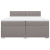 vidaXL Box spring postelja z vzmetnico taupe 200x200 cm blago