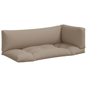 vidaXL Blazine za palete 3 kosi taupe blago