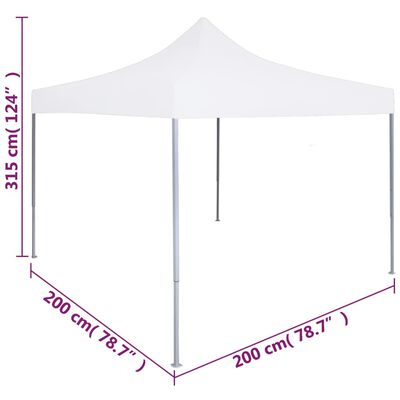vidaXL Profesionalen zložljiv vrtni šotor 2x2 m jeklo bel
