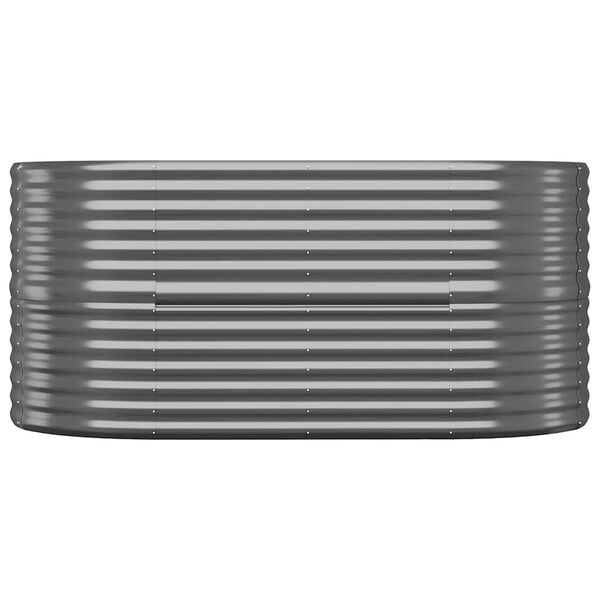 vidaXL Visoka greda iz cinkanega jekla 152x80x68 cm antracit