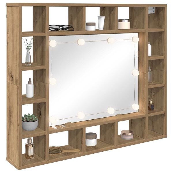 vidaXL Ogledalni luči z LED lučmi Bela 4.5 x 4.5 x 4.8 cm Plastika