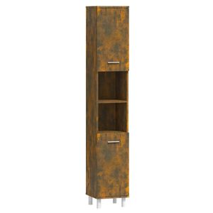 vidaXL Kopalni&scaron;ka omarica dimljeni hrast 30x30x179 cm inženirski les