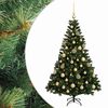 vidaXL Umjetno božično drevo z okrasnimi kroglami 150 cm 150 LED