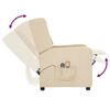 vidaXL Električni masažni stol krem blago