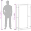 vidaXL Stojalo za drva 80x28x154 cm nerjaveče jeklo