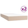 vidaXL Box spring postelja z vzmetnico kapučino 200x200 cm um. usnje