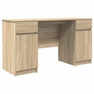 vidaXL Miza sonoma hrast Inženirski les 140 x 49 x 76 cm