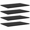 vidaXL Polica za knjige 4 pcs Črna 60 x 40 x 1,5 cm Konstruiran les