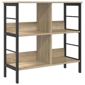vidaXL Knjižna polica 4 nivojev 82 x 32 x 79 cm Inženirski les