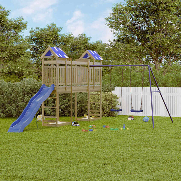 vidaXL Zunanje igralo impregnirana borovina