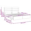 vidaXL Postelja s shranjevanjem Bela 180 x 200 cm Konstruiran les