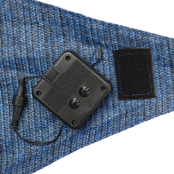 HI Senčno jadro s 100 LED lučkami modro 3x3x3 m