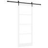 vidaXL Drsna vrata ORKDAL Bela 93 x 232 cm Trden borov les in steklo