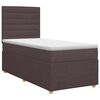 vidaXL Postelja boxspring z vzmetnico Temno rjava 100 x 200 cm Blago