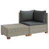 vidaXL 2 kos Ratan Lounge Set s Blazinami GENDT Naravni rattan
