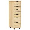 vidaXL Gugalna omarica s predali MOSS 34 x 39 x 103 cm Trden borov les