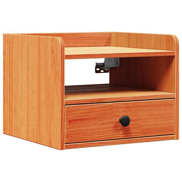 vidaXL Nočna omarica Voskast rjav 38 x 36 x 29,5 cm Trdna borovina