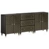 vidaXL Stranske omarice 3 kosi 60x33x75 cm trden mangov les