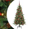 vidaXL Umetno Zložljivo Božično Drevo Zelena 150 cm PE in PVC