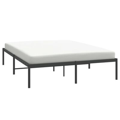 vidaXL Kovinski posteljni okvir črn 160x200 cm