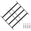 vidaXL Varnostna re&scaron;etka za okna z 4 prečkami 3 pcs 43-74 cm