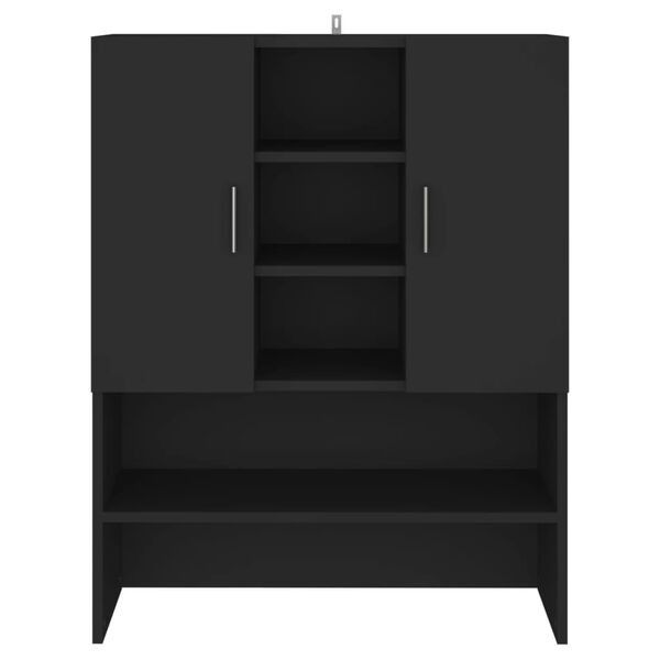 vidaXL Omara za pralni stroj črna 70,5x25,5x90 cm