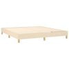 vidaXL Box spring postelja z vzmetnico krem 180x200 cm blago