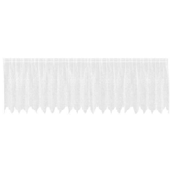 vidaXL Čipkasta Zavesa z zavesami Bela 100 x 500 cm Poliester