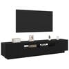 vidaXL Komplet TV omaric 2 pcs Črna 200 x 35 x 40 cm Konstruiran les