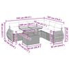 vidaXL Vrtna sedežna garnitura 7-delna z blazinami bež poli ratan