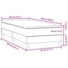 vidaXL Box spring postelja z vzmetnico roza 80x220 cm žamet