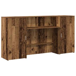vidaXL Sprejemna miza starinski les 200x50x103,5 cm inženirski les