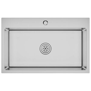 vidaXL Ročno izdelano kuhinjsko pomivalno korito nerjaveče jeklo