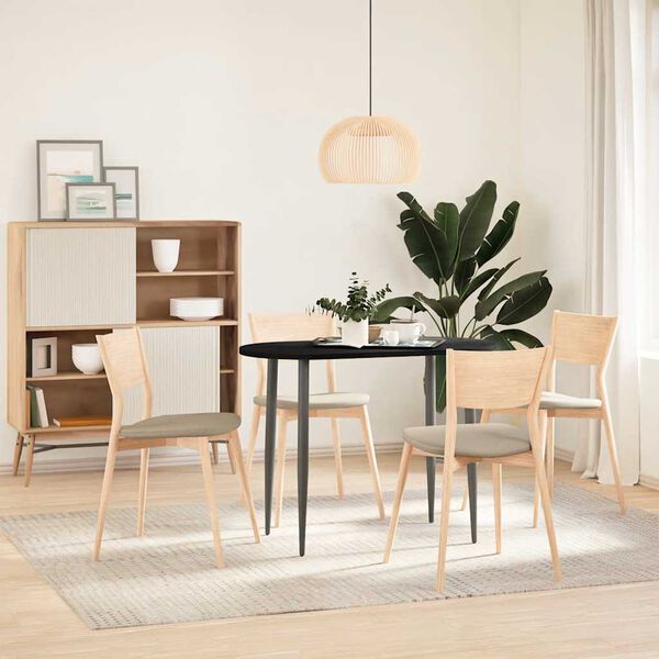 vidaXL Mizna plo&scaron;ča temno rjava 100x50x2 cm trdna hrastovina ovalna