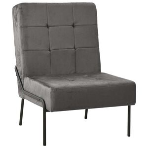 vidaXL Stol za spro&scaron;čanje 65x79x87 cm temno siv žamet