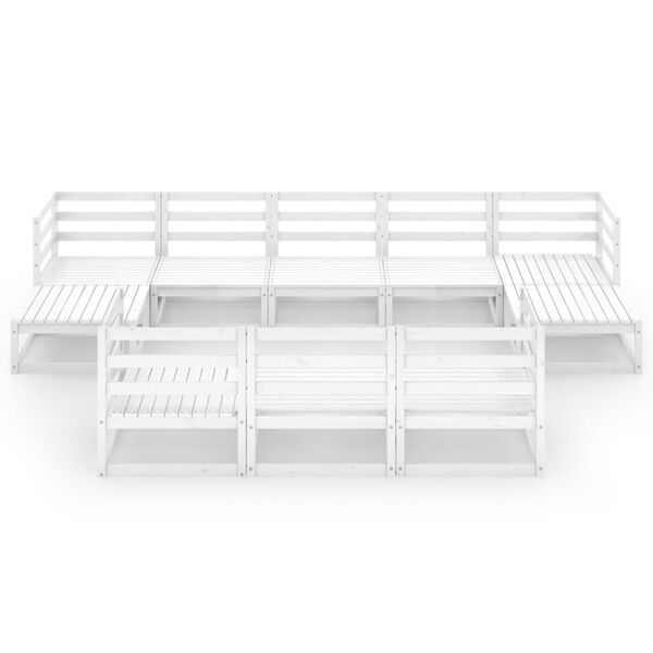 vidaXL Vrtna sedežna garnitura 10-delna trdna borovina