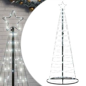 vidaXL LED božično drevo 200 LED hladno bela 180 cm