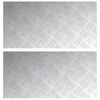 vidaXL Stopnice 2 kos 60 x 30 cm srebrna Aluminij Pravokotna