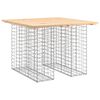 vidaXL Vrtna miza Gabionski dizajn 100x102x72 cm Masivni les Bor