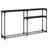 vidaXL Konzolnamizica Črna Orehovina 146 x 22,5 x 75 cm