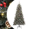 vidaXL Umestno božično drevo Zelena 240 cm PVC, plastika in jeklo