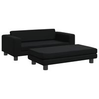 vidaXL Pasja postelja s podaljškom črna 100x50x30 cm umetno usnje