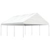 vidaXL Paviljon s streho bel 6,69x5,88x3,75 m polietilen